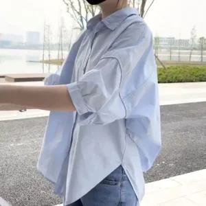 [20%+럭키박스] 880부터~ 로코코 여름 미시의류/여성의류/원피스/블라우스/반팔티/팬츠/가디건/바람막이/셋업 외 포틴 베이직 반팔 셔츠_d