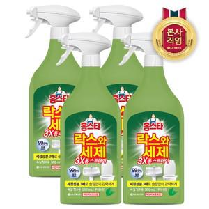 홈스타 락스와세제 욕실청소용 폼 스프레이 후레쉬 500ml x 4개
