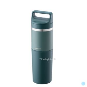 락앤락 슬로 2in1 위드 스텐 텀블러 모스그린 600ml