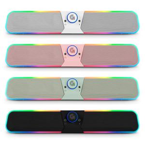 지클릭커 슈퍼히어로 G-SHOT GBS10 RGB 블루투스 컴퓨터 사운드바 화이트