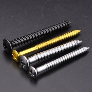 일렉트릭 기타 베이스 볼트 넥 조인트 나사 크롬 골드 블랙 4.2mm