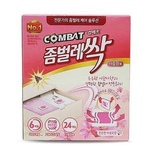 실내탈취제 컴배트 좀벌레싹 서랍장용방충제 아로마향탈취 24개입
