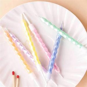 파티 물결무늬 초 6p 파티 꾸미기 생일 예쁜 케이크 양초
