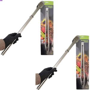 지피니 집게 스텐 바베큐 고기 숯 50cm 1+1 2세트