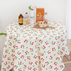 양면 방수 식탁보 체리140x180/테이블보/테이블/러너/원형/산타/행사/식탁보맞춤/일반/코팅