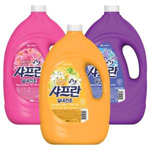 샤프란 실내건조 섬유유연제 3.1L 빨래 헹굼 세탁 세제 세정제