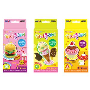 아모스 미니 아이 클레이 아이스크림 머핀 햄버거 3종 선택 만들기 점토 공예