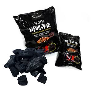 아이존 구이용 바베큐숯 2kg 700g ( 캠핑 펜션 바베큐 참숯 참나무숯 고기 구이용 연료 숯불 장작