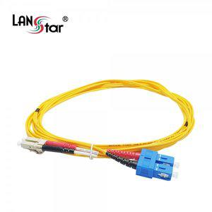 [엠지솔루션][10181] LANstar 광점퍼코드 싱글모드 (SM) LC-SC Duplex(2C) 케이블 10M 노랑색