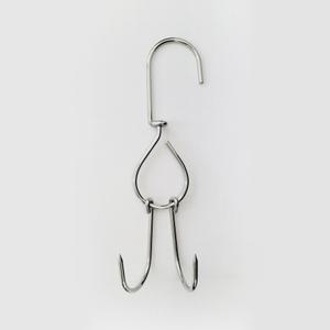 듀얼회전 정육고리 S자 고기걸이 바베큐 후크 정육점 S고리-스텐304 2.5X19cm 국산