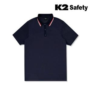K2여름 반팔 카라티셔츠 냉감 하계 회사작업복 단체복 유니폼 남녀공용 워크웨어 TS-223R 네이비