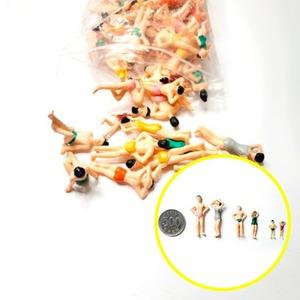 사람 모형 100P 디오라마 테라리움 재료 미니어처 피규어 여름 수영복 바다 해변 바캉스