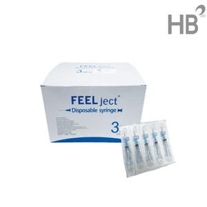 필텍 일회용주사기 3cc23G*1인치 1통 (100pcs) 필젯주사기 일회용 병원용