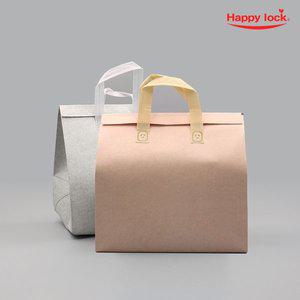 [기타]해피락 부직포 보온/보냉팩 다용도 도시락가방(특대형_300x300x200) 크라프트 200매