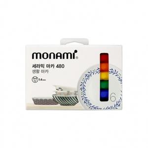 모나미 세라믹 마카 480 전자레인지용 6색-DS 도자기펜 데코펜 꾸미기 머그컵 접시 도자기 DIY