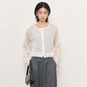 WOMAN 패커블 시어 롱 슬리브 가디건 [WHITE] / WBE2L04540