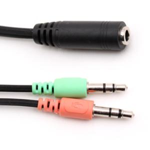 이어셋PC 연결젠더 4극 단자입력 마이크 오디오분리 전환잭