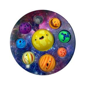 감각 간단한 딤플 행성 푸시 버블 Fidget 자폐증에는 어린이를위한 Squishy 스트레스 릴리버 장난감이 필요합니다 어린이 선물