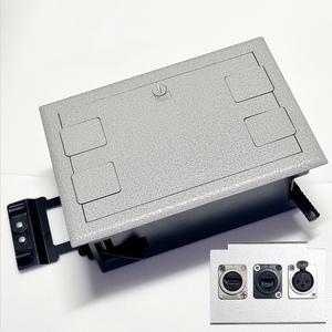 전원 2구 XLR 캐논 LAN HDMI 악세스 플로어 시스템박스 컨넥터 포함 85mm