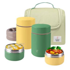 타푸코 스텐 보온 죽통 도시락 세트 1200ml 그리너리