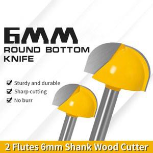 생크 라운드 볼 노즈 라우터 비트 세트 6mm 목재 목공 밀링 커터 CNC 카바이드 코브 코어 박스 절단 도구 6 30mm