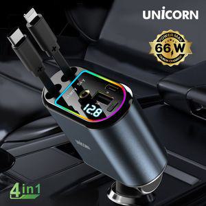 4IN1 릴타입 시거잭 차량용 멀티 고속충전기 CP-500D