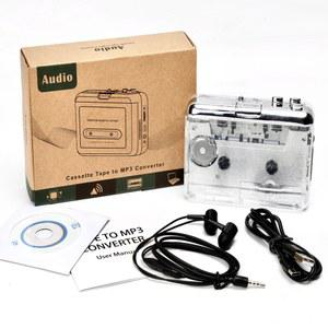 카세트 카팩 테이프 완전 투명 USB 캡처 휴대용 녹음기 MP3 포맷 음악 플레이어