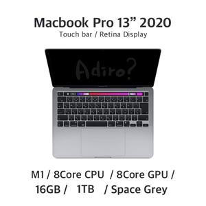 맥북프로 13인치 2020년형 M1 8Core CPU 8Core GPU 16GB 1TB 스페이스그레이