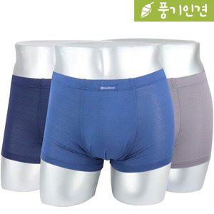 [디노바시]남성 드로즈 DMD0122 풍기 인견 3종 세트 남자 쿨팬티 사각