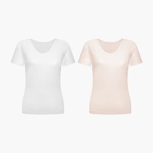 [BYC]BYC 면100 속옷 순면 흰색 스킨색 여성 반팔 런닝 BYI2550