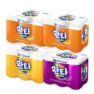 환타 제로 355ml 오렌지12캔+포도6캔+파인6캔 (총 24캔)