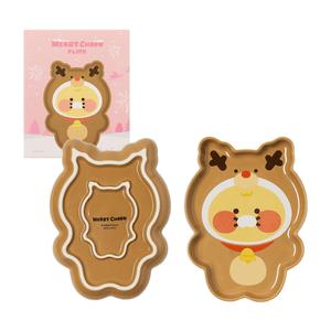 춘식이 접시 크리스마스 루돌프 도자기 디저트 접시