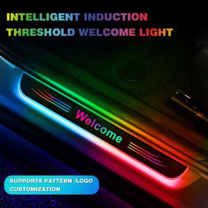 자동차 실내 엠비언트 라이트 풋등 무드등 LED 무선 인테리어 조명 RGB 도어 씰 램프 마그네틱 센스 스위치