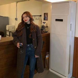 [셀러허브]여성 캐주얼스타일 코트 롱 니트 가디건 (S31565133)