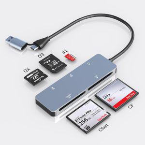 Suejezt CFast 카드 리더 USB-C USB 3.0, 5Gbps 2.0 CFast/SD UHS-I MMC/마이크로 SD/XD/컴팩트 플래시 5개