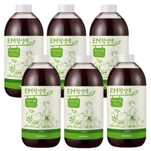 EM 활성액6개 1 000ml 수질정화 쌀뜨물 환경개선 원액 발효액 미생물제제