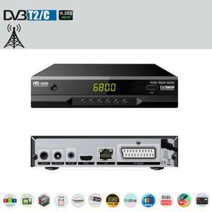TV 수신기 박스 HEVC 튜너 265 지상파 디코더 DVB T2 H HD Scart EPG 셋톱 LAN C HD6800 Youtube 디지털