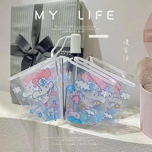 산리오 캐릭터 3단 보조 우산 미니 휴대용 자동 접이식 투명 버튼 20대 여성 유아 작은 장마 우비