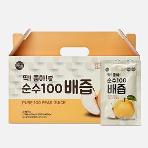 [하프클럽/미쁨생활건강]미쁨생활건강 딱좋아 국내산 순수100 배즙 90ml 1박스 (총 30포)