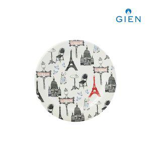 [지앙](강남점) 사쎄 파리 카나페 접시 에펠탑 레드 1p (16.5cm)