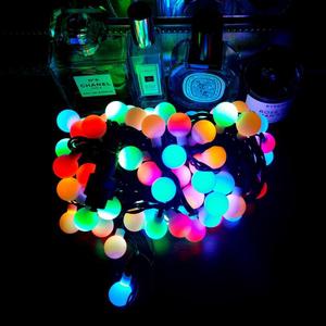 LED 앵두전구 100구 (검정선 컬러혼합) 점멸 전원코드 포함/크리스마스/앵두/전구/성탄/트리/조명/장식
