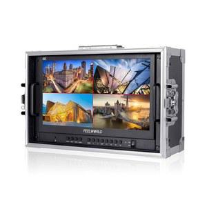 FEELWORLD ATEM156 CO 15.6인치 휴대용 방송 방향 모니터 1920 X 1080 풀 HD 라이브 스트리밍 카메라 모니터, 브레스 미니 비디오 스위처 믹서용 HDMI 출력 입력 4개 포함