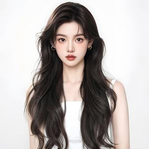 키라비 여자 정수리 가발 가발망 필요없는 패션위그 웨이브 긴머리 65cm BYD902
