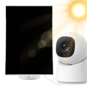 3W 6V 태양광 패널 키트 360 °   조정 가능한 벽걸이형 태양광 충전기 9.8Ft 충전 케이블 카메라 태양광
