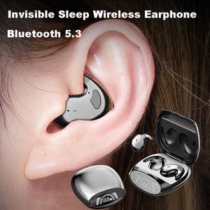 미니 수면 보이지 않는 이어 버드 작은 헤드폰 Bluetooth 5.3 이어폰 소음 차단 스포츠 스테레오 TWS 무선