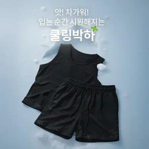 핫핑 [쿨링박하][MADE] 루멘 나시티+밴딩 숏팬츠set