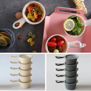 손잡이 공기 전자렌지밥그릇 쿡앤밥 275ml 뚜껑포함 5p