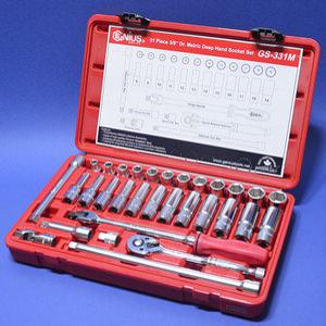 지니어스 핸드소켓렌치세트 GS-331M 9.52mmx31종 2009935 소켓렌치세트 소켓세트 렌치세트