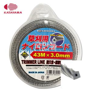 카타야마 일산 예초기 나일론줄 사각이중꼬임 KN-DT-43 예초기 줄날뭉치 43MX3.0mm 나일론커터