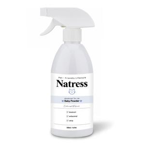 나트리스 고양이 탈취제 베이비파우더향 500ml 화장실 모래 오줌 냄새 제거 스프레이